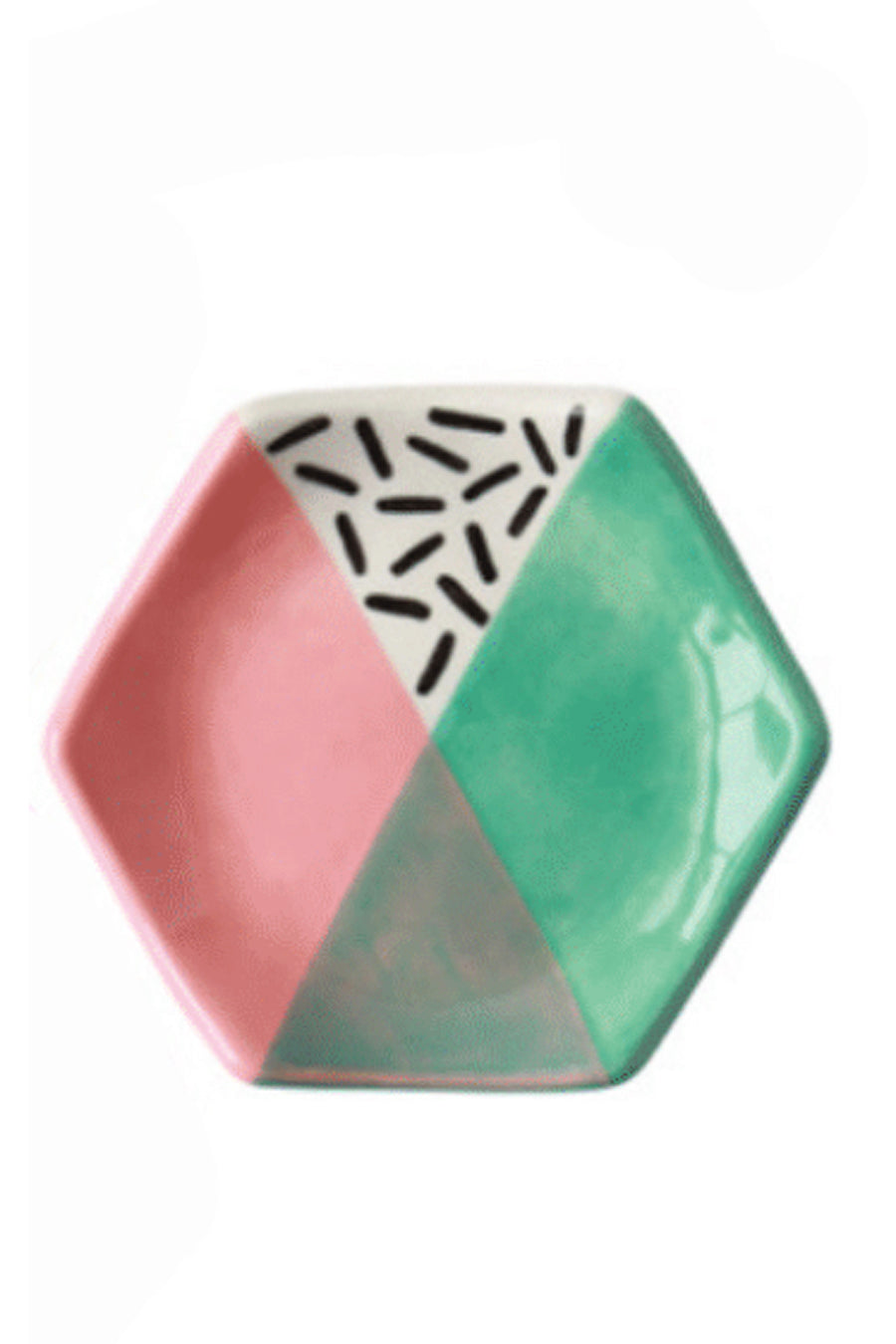 Colorblock Hexagon Ring Dish