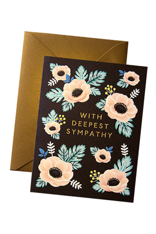 Anemone Sympathy Card
