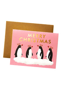Dressed Up Holiday Penguins Card