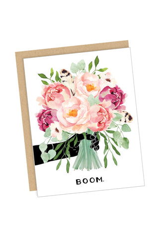Peony Bouquet Floral Card