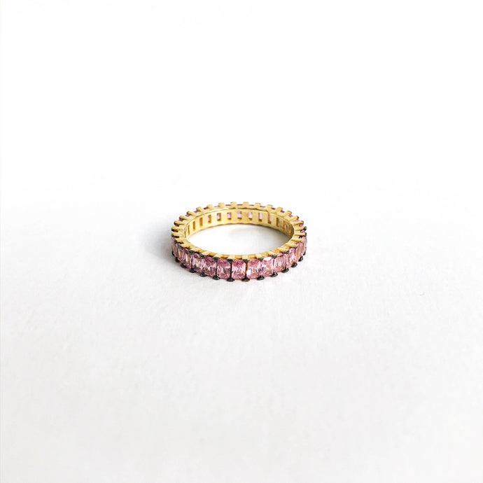 Baguette Stackable Ring | Pink