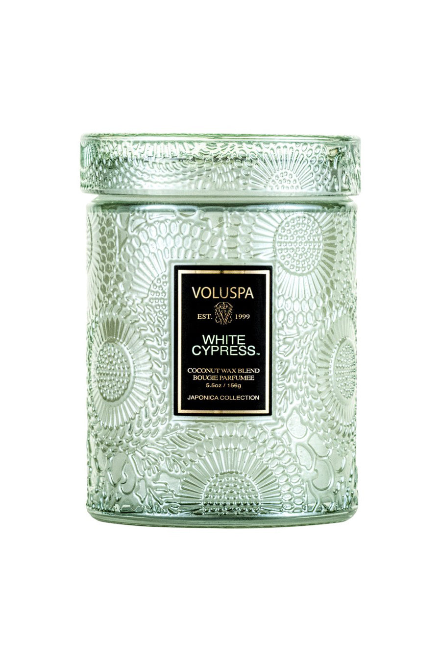 Voluspa Small Embossed Glass Candle Jar