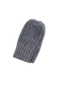 Dark Gray Cable Mittens