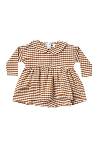 Gingham Collared Dress