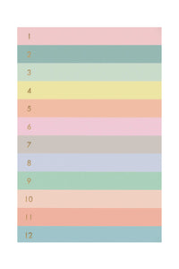 Numbered Colorblock Large Memo Pad