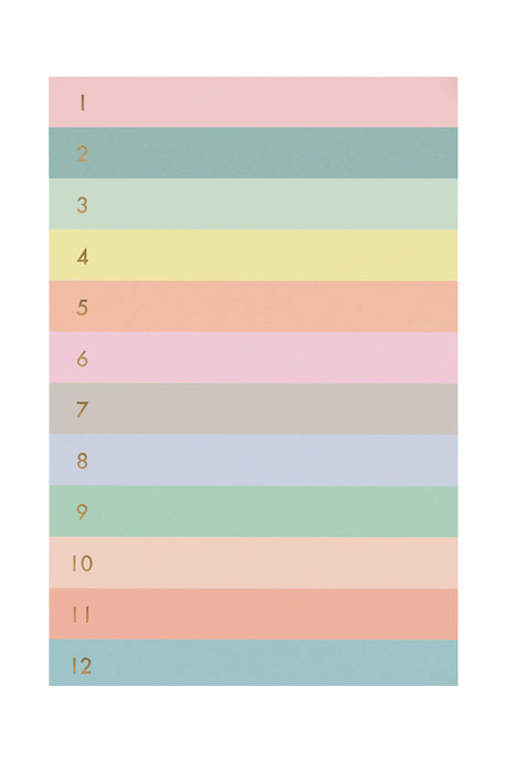 Numbered Colorblock Large Memo Pad