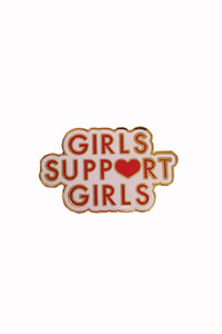 Girls Supporting Girls Enamel Pin