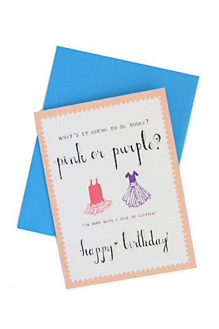 Pink or Purple Birthday Card