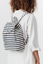 Load image into Gallery viewer, Sailor Stripe Drawstring Backpack