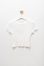 Load image into Gallery viewer, Vintage White Cropped Tee