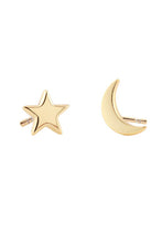 Load image into Gallery viewer, Star &amp; Moon Stud Earrings