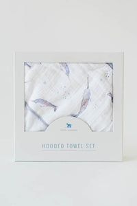 Narwhal Cotton Hooded Towel & Wash Cloth