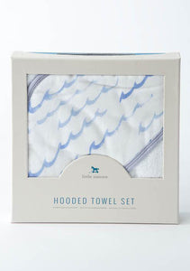 High Tide Cotton Hooded Towel & Wash Cloth