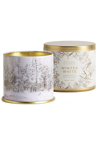 Winter White Tin Candle
