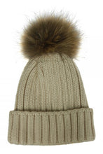 Load image into Gallery viewer, Chunky Rib Beanie w/ Snap Off Pom &amp; Multi Pom
